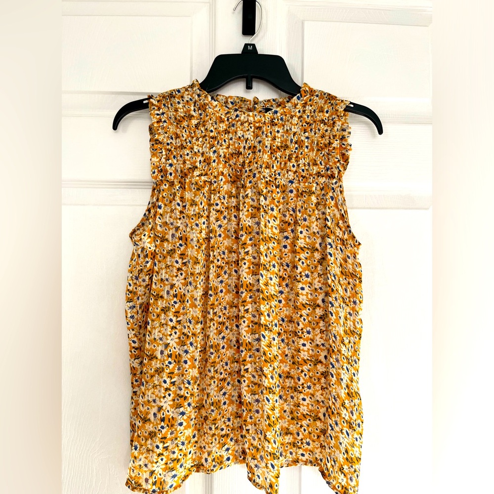 Sleeveless Floral Blouse